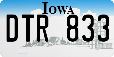 IA license plate DTR833