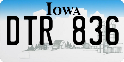 IA license plate DTR836