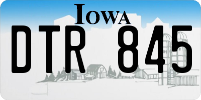 IA license plate DTR845