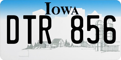 IA license plate DTR856