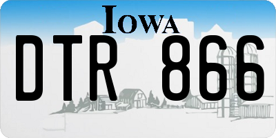 IA license plate DTR866