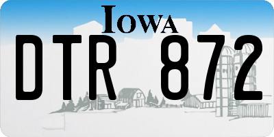 IA license plate DTR872