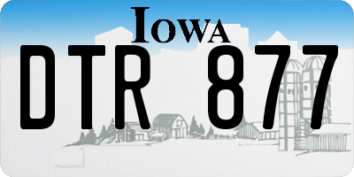IA license plate DTR877