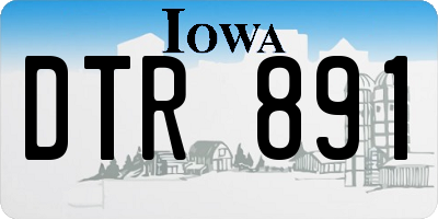IA license plate DTR891