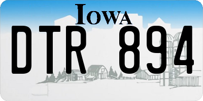 IA license plate DTR894