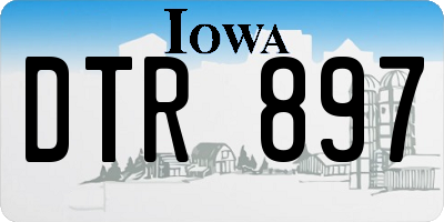 IA license plate DTR897