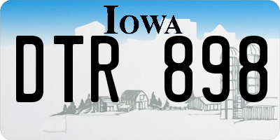 IA license plate DTR898