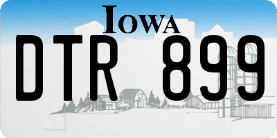 IA license plate DTR899