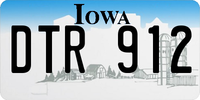 IA license plate DTR912