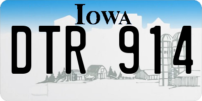IA license plate DTR914