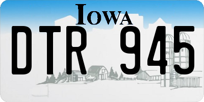 IA license plate DTR945
