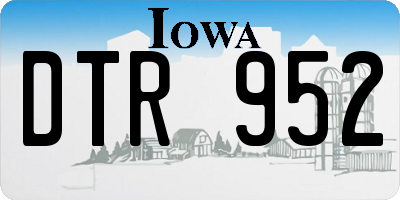 IA license plate DTR952