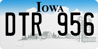 IA license plate DTR956