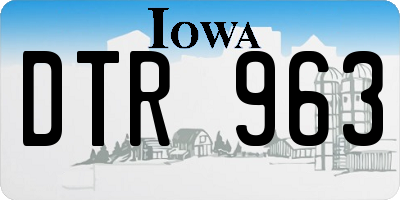 IA license plate DTR963