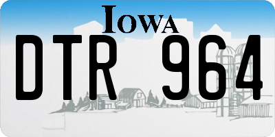 IA license plate DTR964