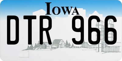 IA license plate DTR966