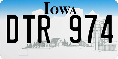 IA license plate DTR974