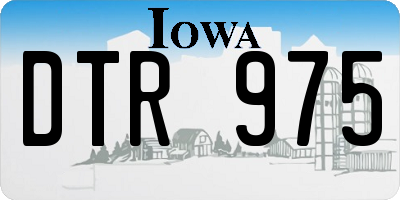 IA license plate DTR975