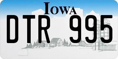 IA license plate DTR995