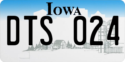 IA license plate DTS024