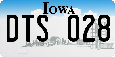 IA license plate DTS028