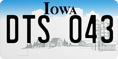 IA license plate DTS043