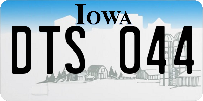 IA license plate DTS044