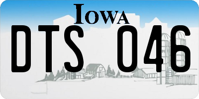 IA license plate DTS046