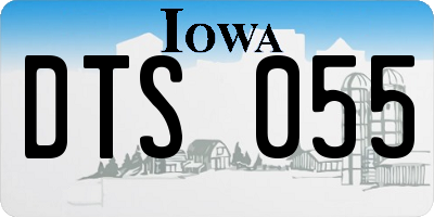 IA license plate DTS055