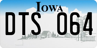 IA license plate DTS064
