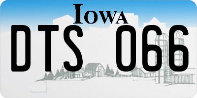 IA license plate DTS066