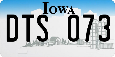 IA license plate DTS073