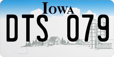 IA license plate DTS079
