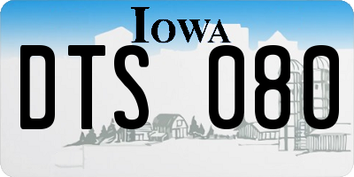 IA license plate DTS080