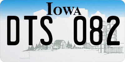 IA license plate DTS082