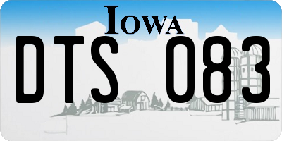 IA license plate DTS083