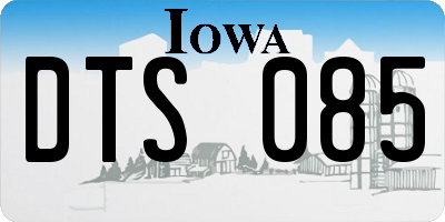 IA license plate DTS085