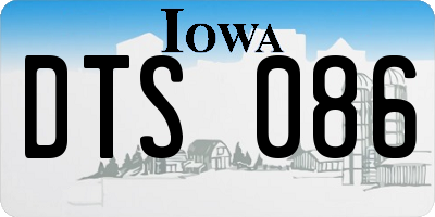 IA license plate DTS086