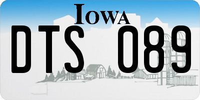 IA license plate DTS089