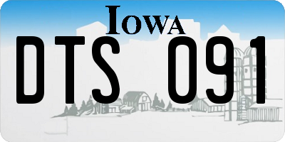 IA license plate DTS091