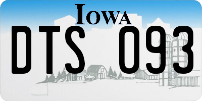IA license plate DTS093