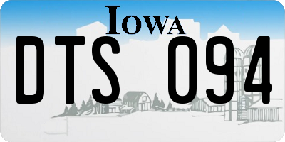 IA license plate DTS094