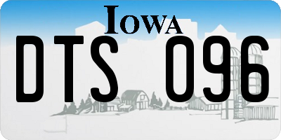 IA license plate DTS096