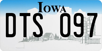 IA license plate DTS097