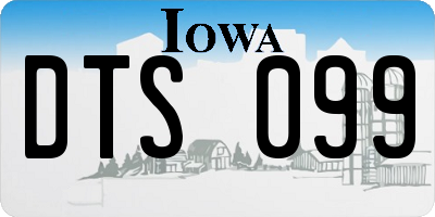 IA license plate DTS099