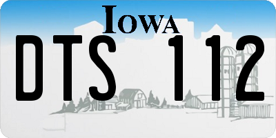 IA license plate DTS112