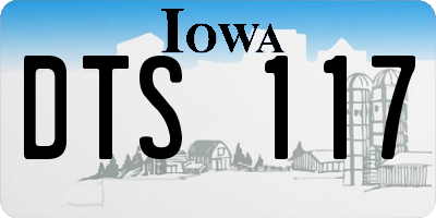 IA license plate DTS117