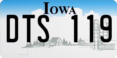 IA license plate DTS119