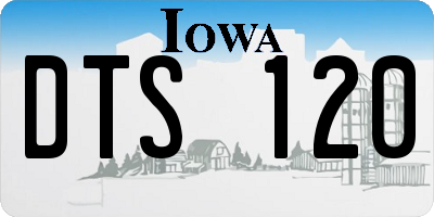 IA license plate DTS120