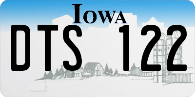 IA license plate DTS122